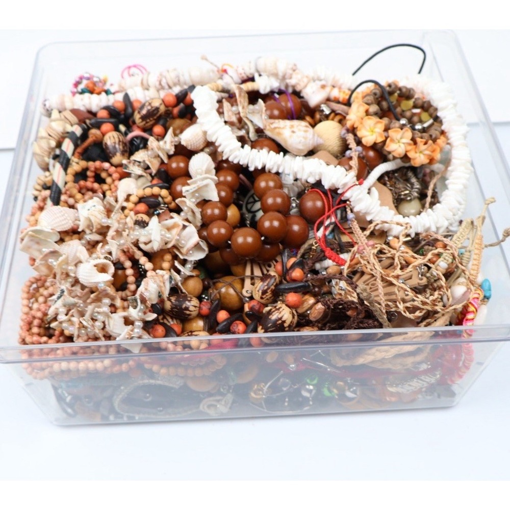 5+ Lbs Pounds Beach Boho Shell Surfer Hippie Jewelry VTG & New Wearable Resell